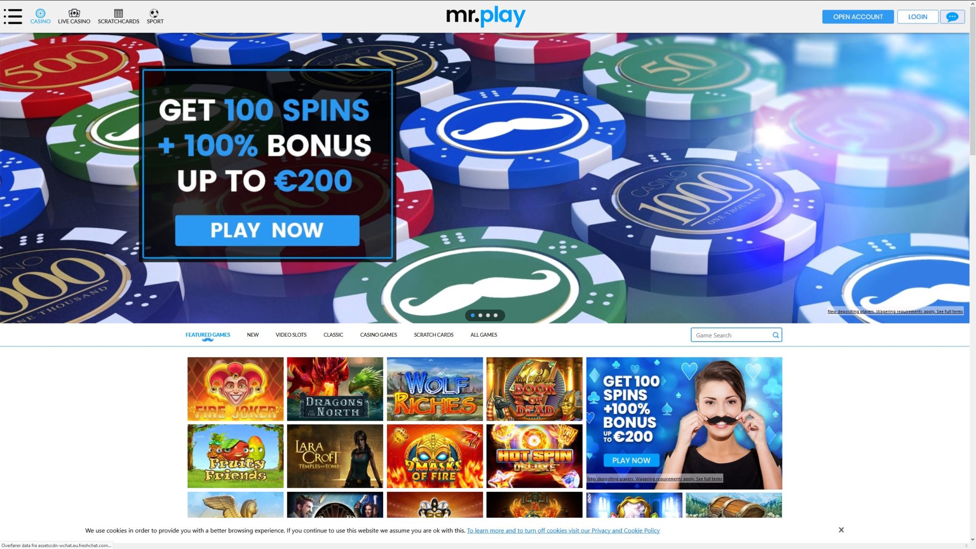 Mr. Play Casino - Play Options